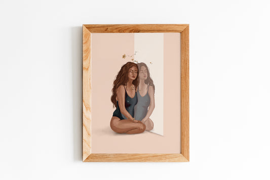 Fine Art Illustration Print "Be Nice to Yourself"