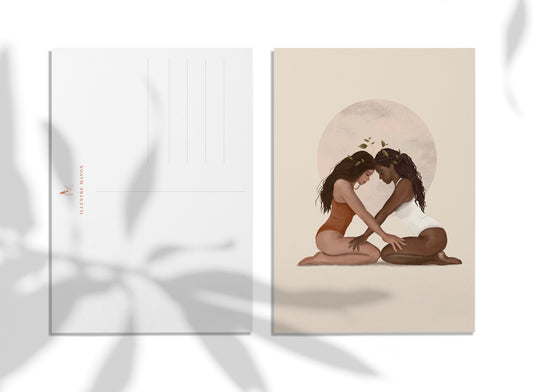 Lot de 6 cartes postales yoga - Cartes poses de yoga A6