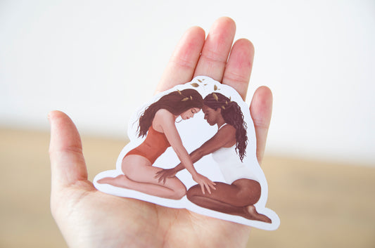"Connected" Yoga Sticker