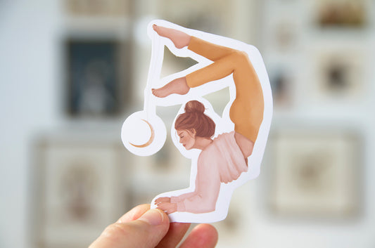"Just a Phase" yoga Sticker