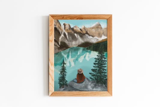 Fine Art Illustration Print "Lake Louise"
