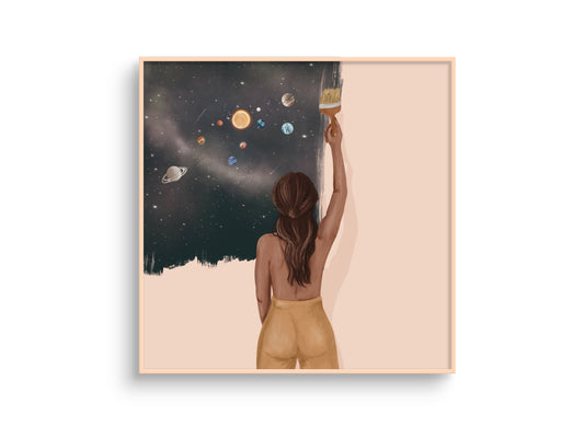 Affiche/ Poster - Illustration "Paint your own universe"