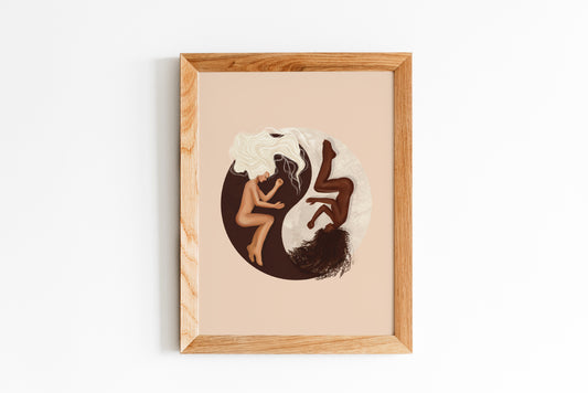 Fine Art Illustration Print "The Ying to my Yang"