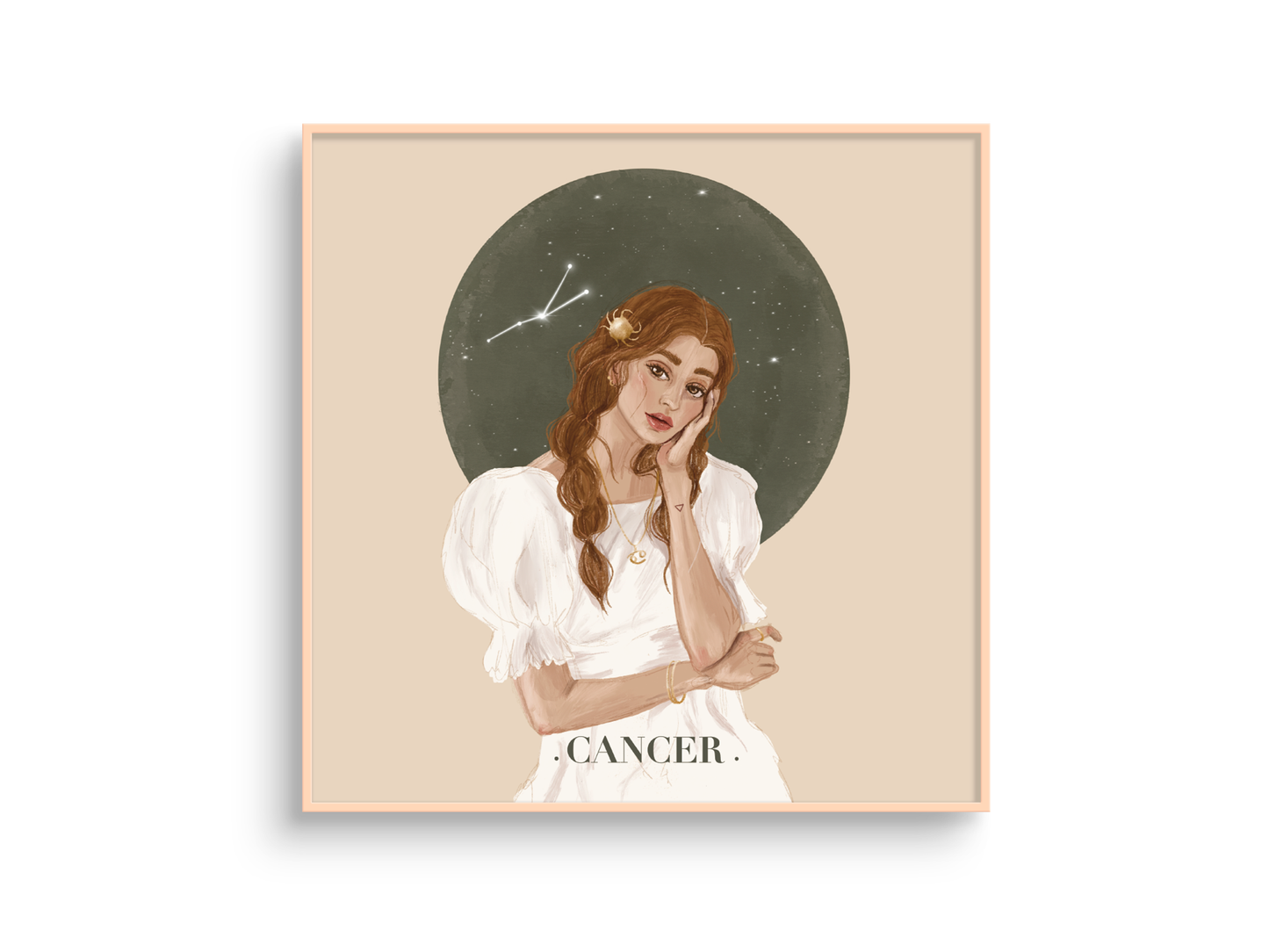 cancer zodiac illustration print